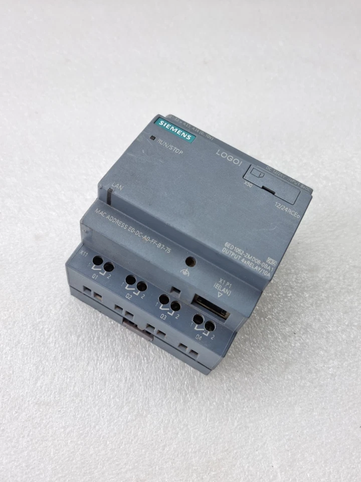 USED WORKING SIEMENS LOGO 12/24RCE 6ED1052-2MD08-0BA1 DC 12/24V 6ED10522MD080BA1